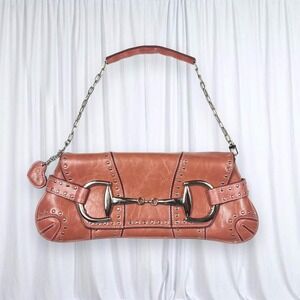 Rina Rich Pink Horsebit Studded Shoulder Bag Y2K 2000s